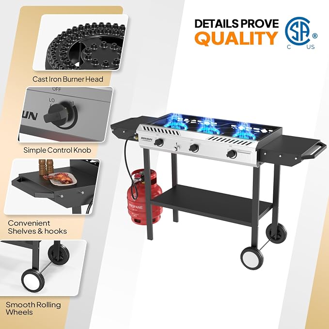 ROVSUN 3 Burner Propane Stove - Image 2