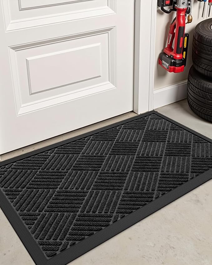 DEXI Front Door Mat Outside Entrance, 4x6 ft Rubber Entry Doormat Heavy Duty - Image 9