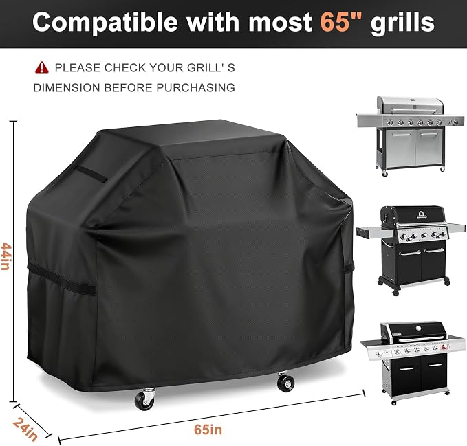 LBTING Grill Cover, 65-inch Heavy Duty 300D Oxford Waterproof Windproof UV - Image 2
