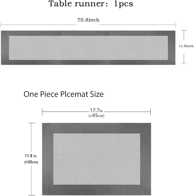 Vinyl Placemats Heat-Resistant Table Mats Washable Easy Clean Plastic Placemats - Image 2