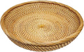 RT&BS Round Rattan Tray, Natural Rattan Decorative Tray, Christmas Food Tray by RT%26BS