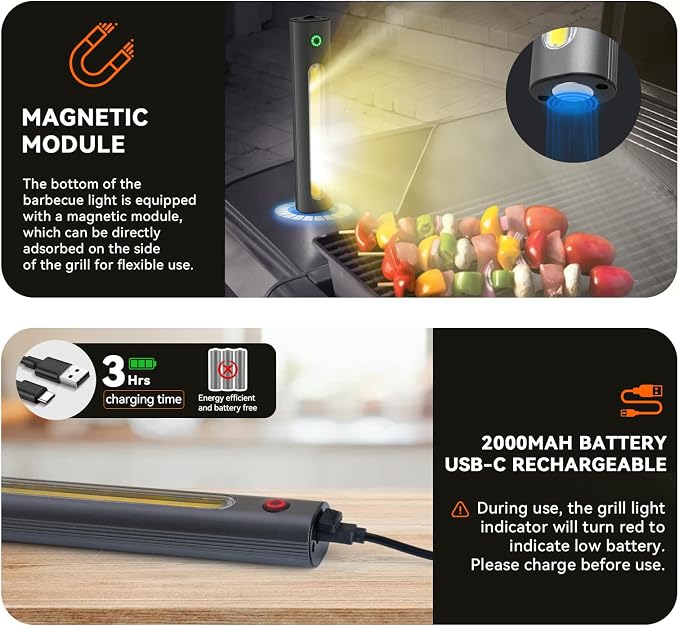 Grill Lights for Outdoor Grill Designed for Blackstone Weber Griddle, Magnetic - Image 3