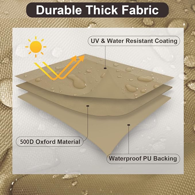 PureFit Patio Furniture Covers, Outdoor Table Furniture Cover Waterproof - Image 3