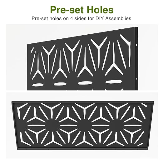 Casaphoria Metal Privacy Screen Outdoor, Star Black - Image 3