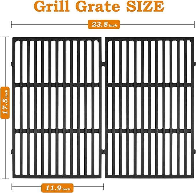 17.5 Inch Grill Grates for Weber Spirit Grill Parts, Spirit 300 Series Parts - Image 3