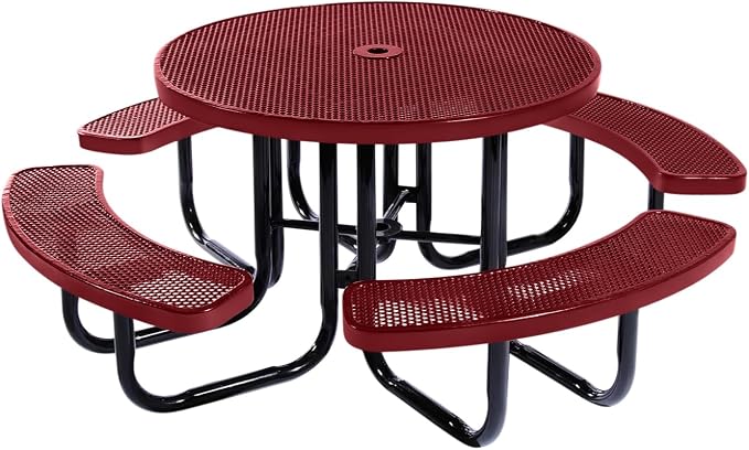 COATEDOUTDOORFURNITURE Heavy-Duty Portable Outdoor Picnic Table by CoatedOutdoorFurniture