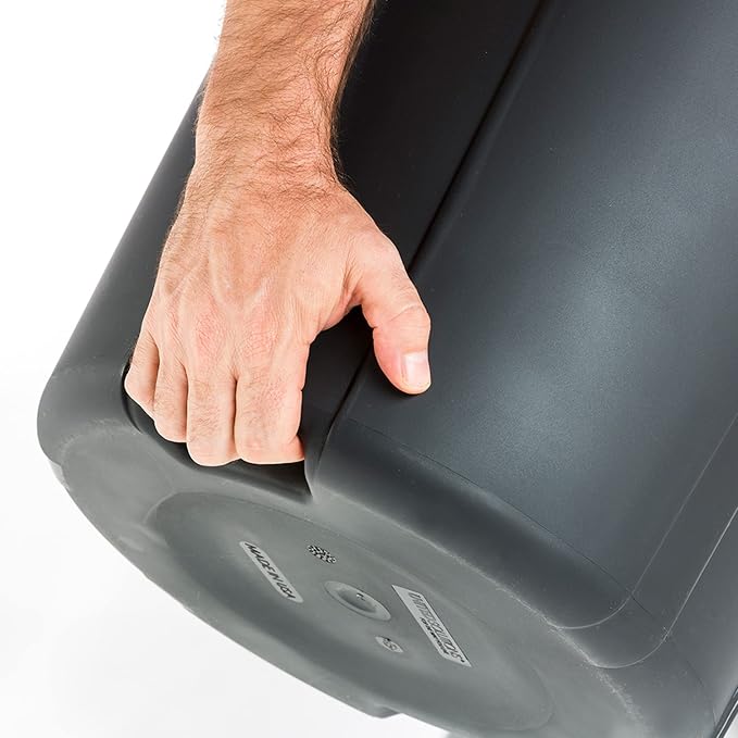 United Solution 20 Gallon Round Waste Container, Pass-Through Handles & - Image 4