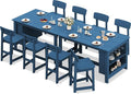 SERWALL 10-Piece HDPE Counter Height Dining Table Sets by SERWALL