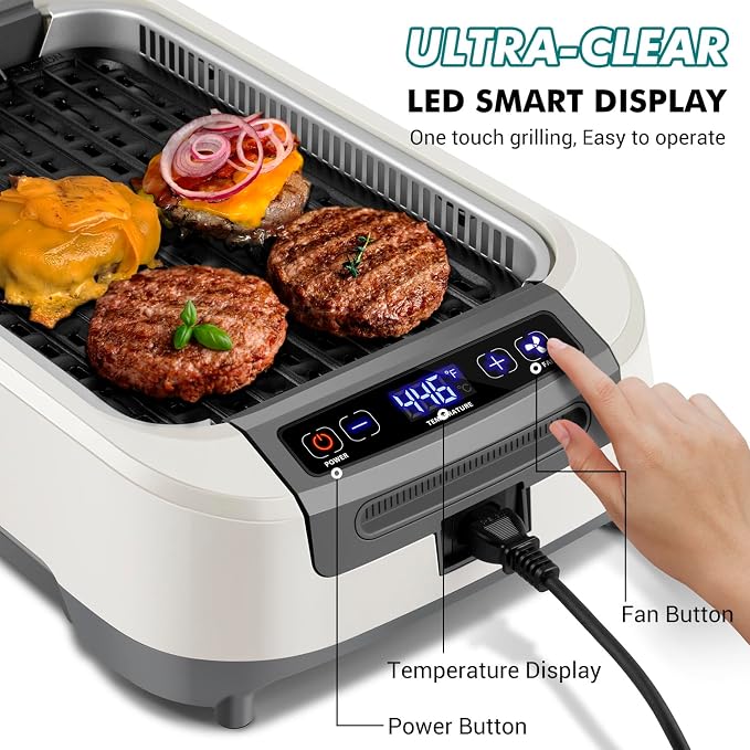 CUSIMAX Smokeless Grill, Korean Grill, 1500W Electric BBQ Grill - Image 4