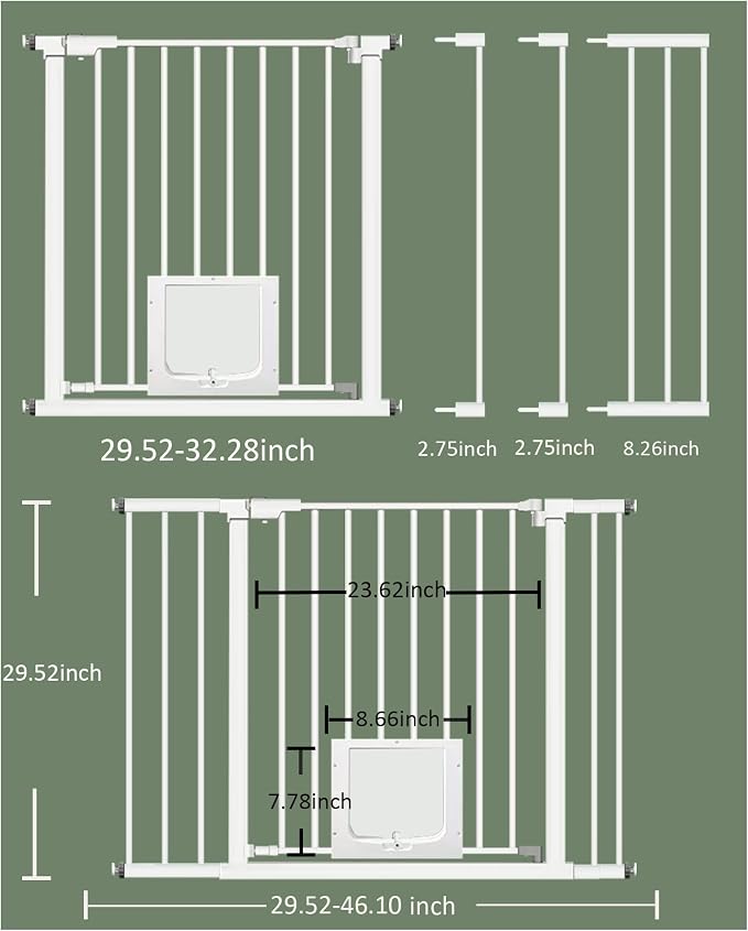White Extra Wide Baby Gate - Image 5
