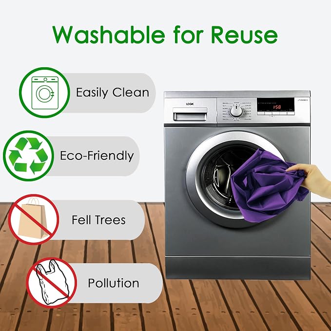 BeeGreen Purple Reusable Grocery Bags Wholesale Purple Reusable Kitchen Bags - Image 4