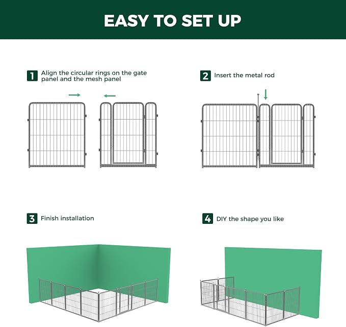 FXW Garden Fence Outdoor for The Yard – 32in x 36.4ft Heavy Duty Metal Animal - Image 6
