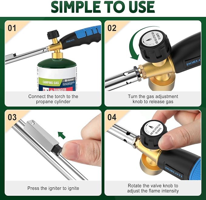 Grill Torch Charcoal Torch Lighter Campfire Starter Kitchen Torch Grill & - Image 3