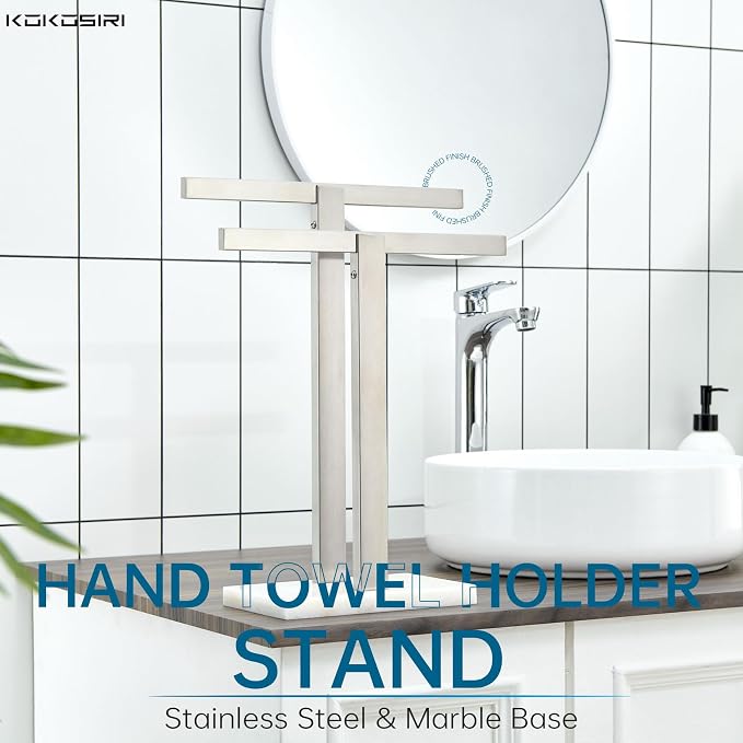 KOKOSIRI Hand Towel Holder Free-Standing Towel Racks - Image 3