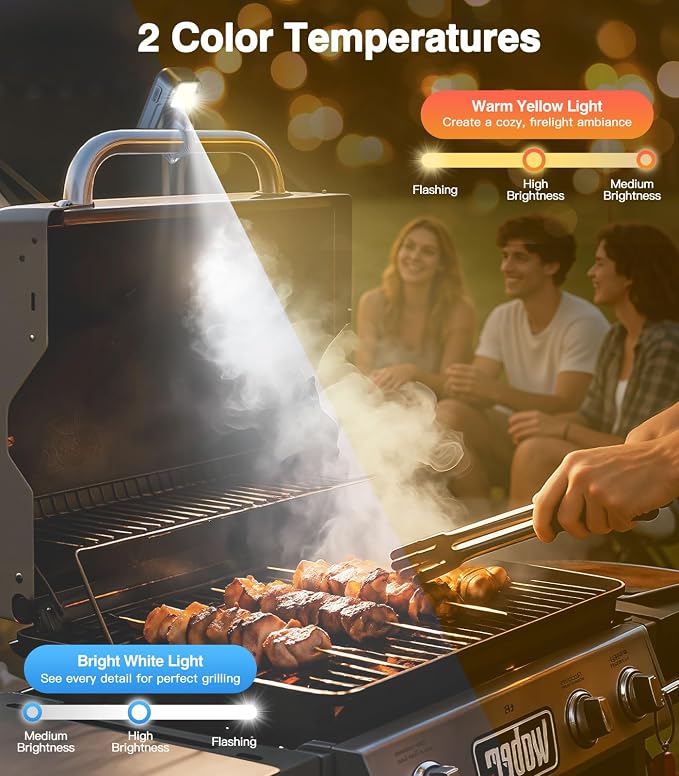 Rechargeable Grill Light for Webwer Grill & Blackstone Griddle, 2 Colors - Image 4