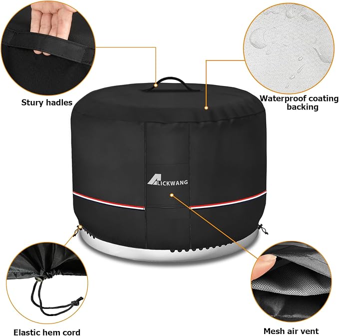 Fire Pit Cover for Solo Stove Bonfire, 600D Tear-Resistant Heavy Duty Durable - Image 7