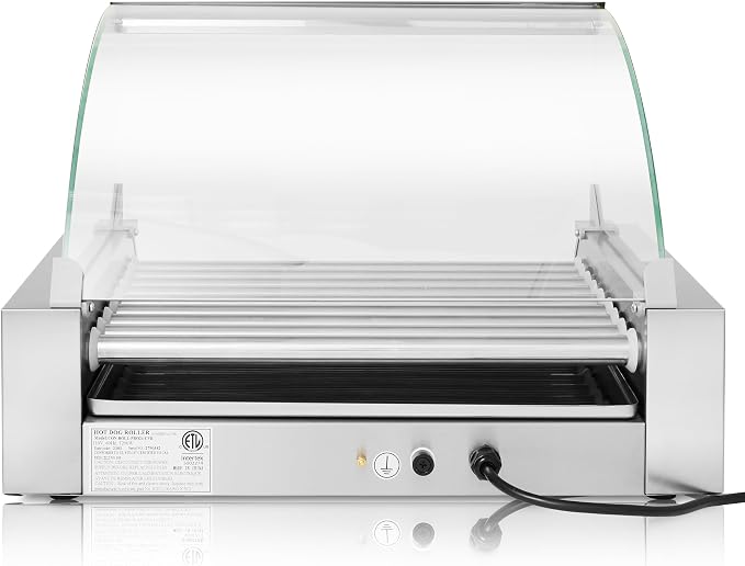 Olde Midway Electric 24 Hot Dog 9 Roller Grill Cooker Machine - Image 4