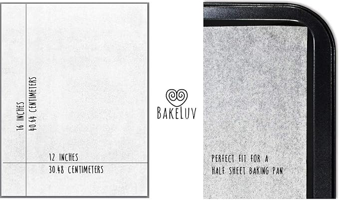 BAKELUV White Parchment Paper Sheets 12x16” | 200 Pcs | Non-Stick Precut - Image 4