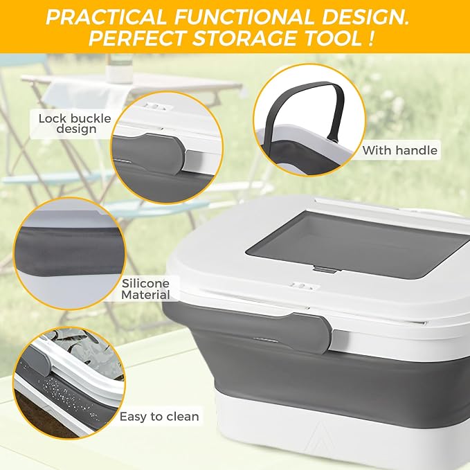 Picnic Basket for 2 Person, Foldable Bucket - Image 5