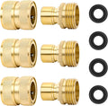 STYDDI Brass Full Flow Garden Hose Quick Release Connect Adaptor Fitting by STYDDI