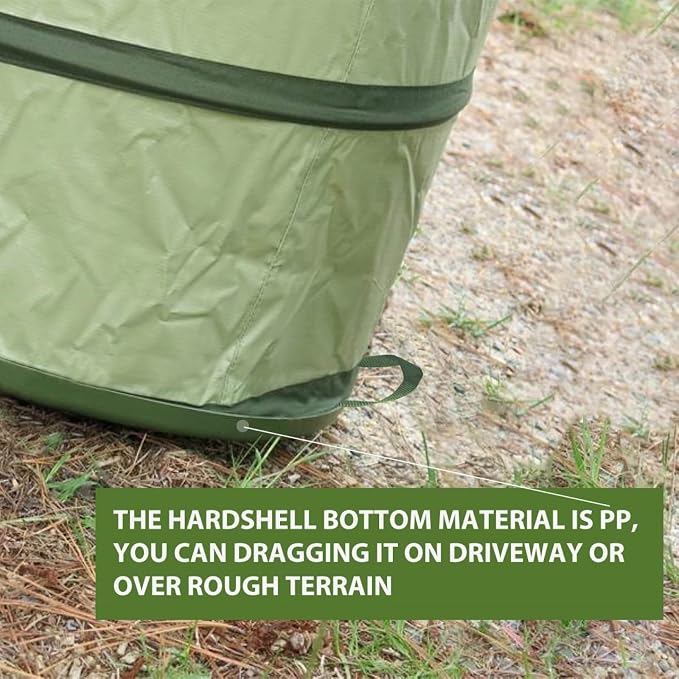 YUDI & GARDEN 45 Gallon Hard Bottom Collapsible Garden Bag, Collapsible Trash - Image 7