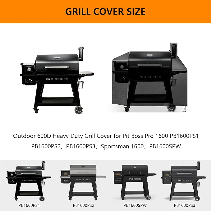 Grill Cover for Pit Boss Pro Series 1600, Competition Series 1600, Elite Series - Image 2