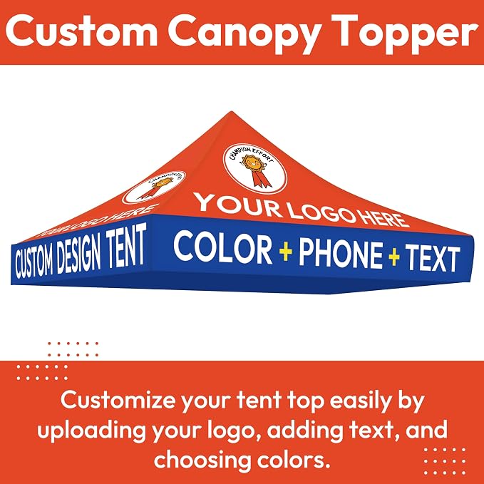 Custom Canopy Tent Top with Logo 10x10 | Pop Up Vendor Tent - Image 5