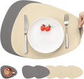 Myir JUN Placemats, Dual-Sided Placemats Waterproof Faux Leather Placemats Set by MyirJUN