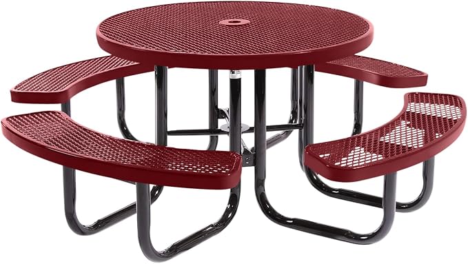COATEDOUTDOORFURNITURE Heavy-Duty Portable Outdoor Picnic Table by CoatedOutdoorFurniture