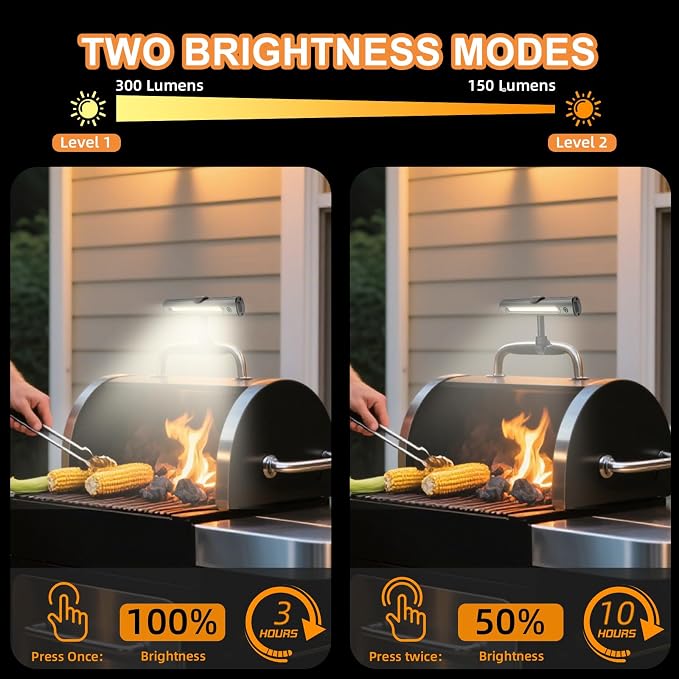 Barbecue Grill Light for Outdoor, Rechargeable 360° Rotatable Waterproof LED - Image 6