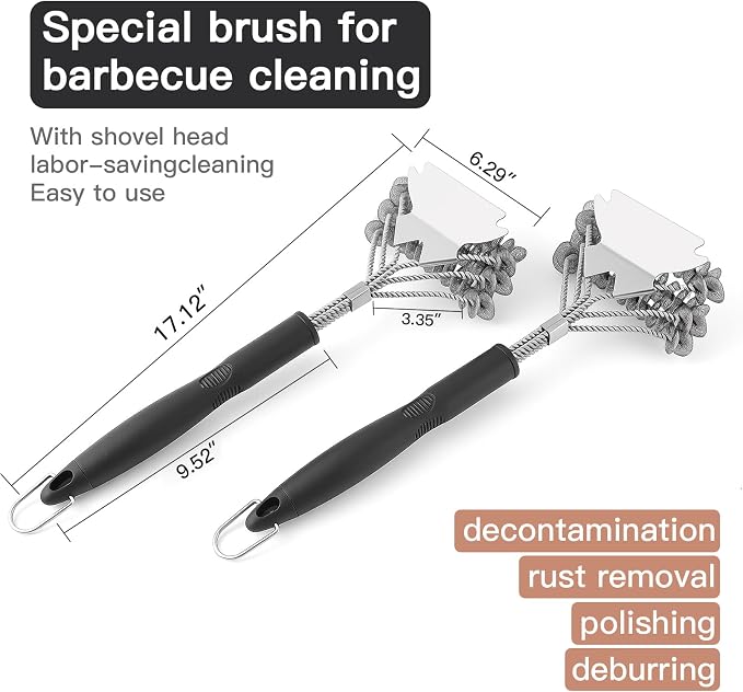 Grill Brush and Scraper Bristle Free Safe BBQ Brush - Image 6