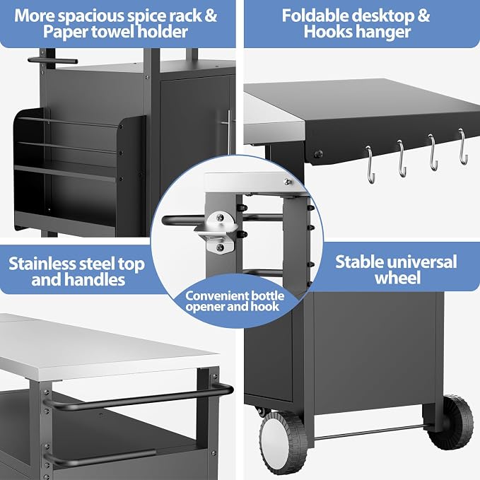 ROOMTEC Outdoor Grill Cart - Image 3
