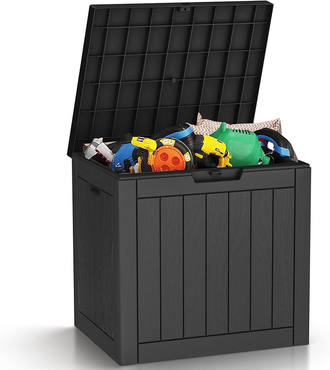 Zapdos Outdoor Storage Box, 31 Gallon Deck Box Indoor and Outdoor Use, by Zapdos