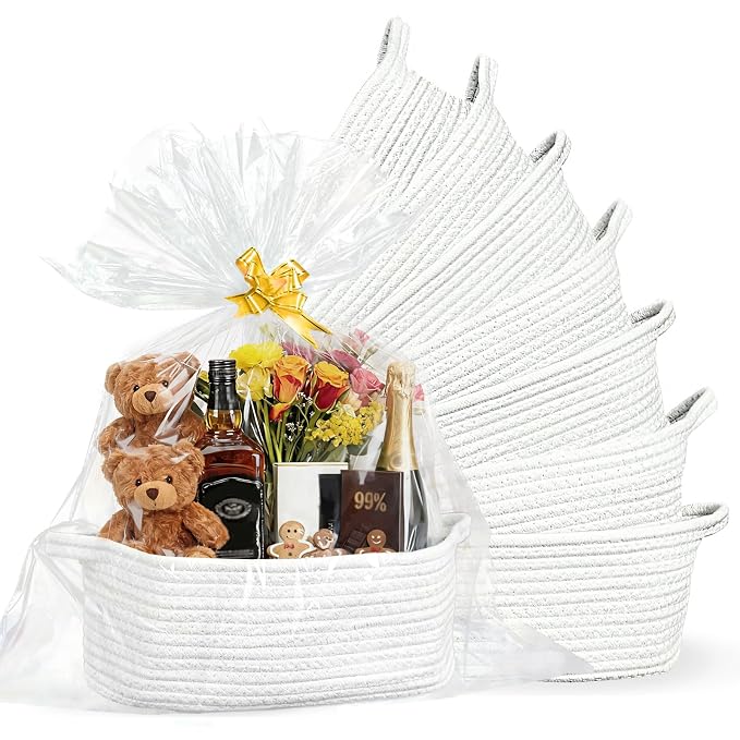 Succwoah 8 Pack Small Woven Baskets by Succwoah