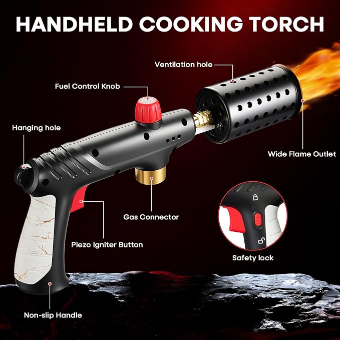 Propane Torch, Cooking Blow Torch Gun - Image 6