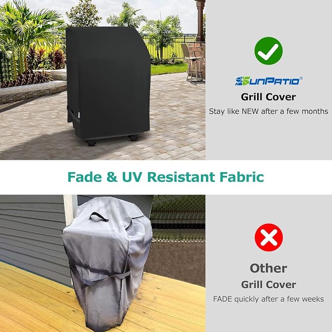 SunPatio 2 Burner Gas Grill Cover 32 inch, Heavy Duty Waterproof Small BBQ - Image 3