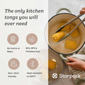 Tongs 12 Inch Silicone and Stainless Steel, Sage Green