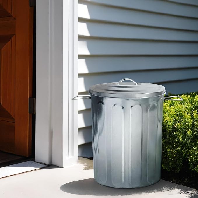 Plexon 5 Gallon Small Metal Trash Can - Image 3
