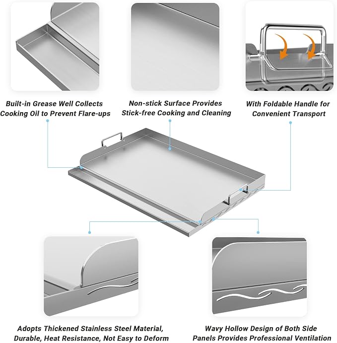 Skyflame Universal Stainless Steel Griddle Plate - Image 3