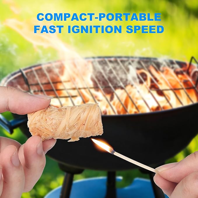 100 Counts Fire Starter, for Campfires, Fire Pit, Pizza Oven, Pellet Stove & - Image 5