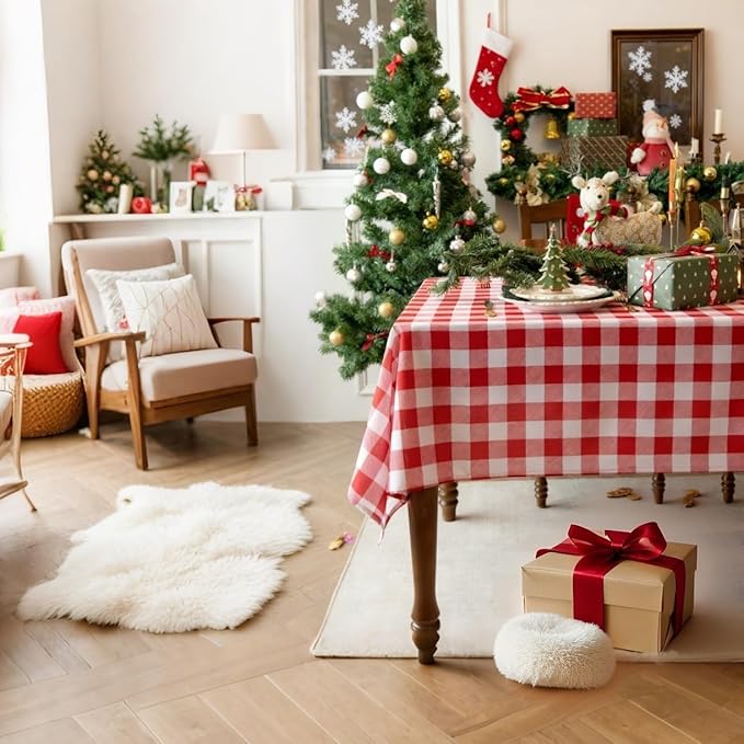 Waterproof Plaid Tablecloth Fabric - Image 2