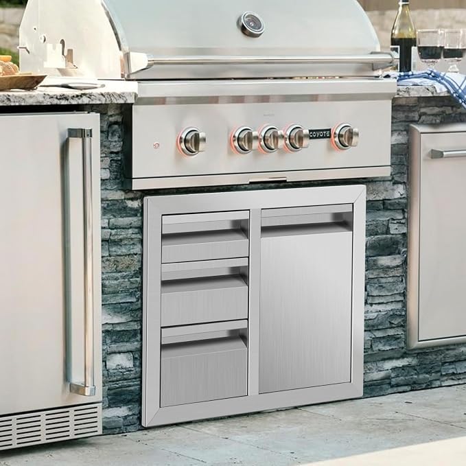 Outdoor Kitchen Drawer Combo, BBQ Access Door Drawers Combo - Image 2
