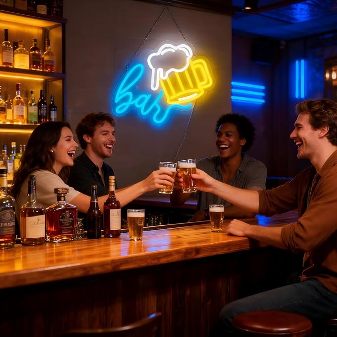 Beer Bar Neon Sign, LED beer Light Up Bar Sign - Image 9