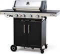 Brand-Man Portable Propane Gas Grill, 4 Burner Compact Cabinet Style Gas BBQ by Brand-ManGrills