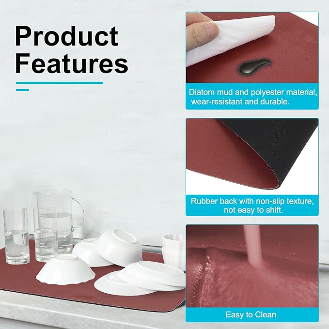 uxcell Silicone Mats for Kitchen Counter, 35.4" x 23.6" Non-Slip Countertop - Image 3