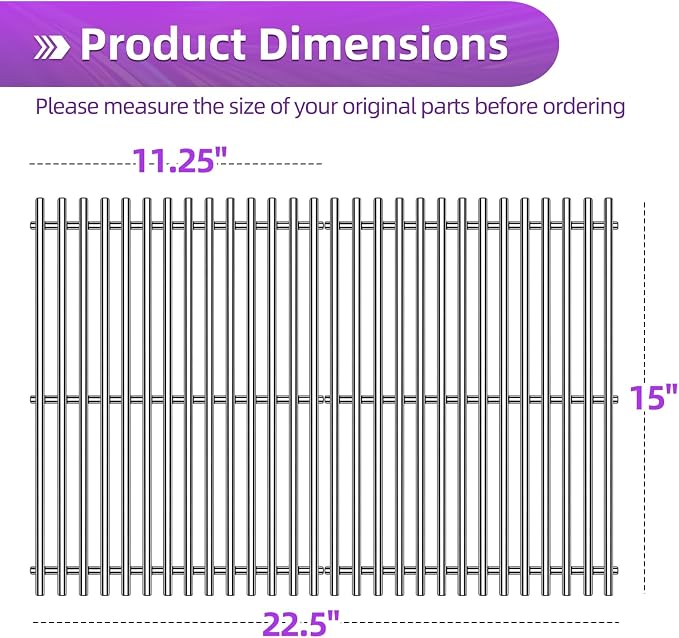 9MM 15" Stainless Steel Grill Grates - Image 2