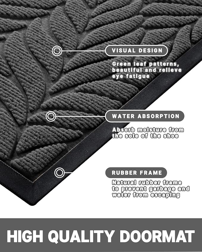 Yimobra 36x24 Large Door Mat Outdoor Indoor, All-Season Waterproof Door Mat - Image 4
