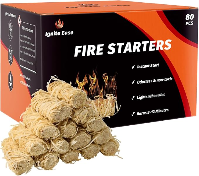 80pcs Natural Fire Starters by IGNITEEASE