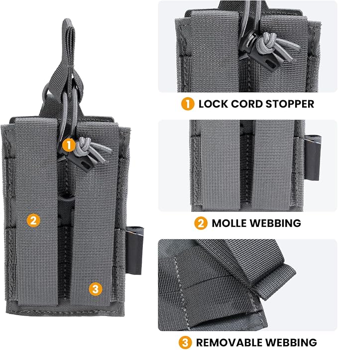 EXCELLENT ELITE SPANKER Tactical Open-Top Single/Double/Triple Molle Mag Pouch - Image 4