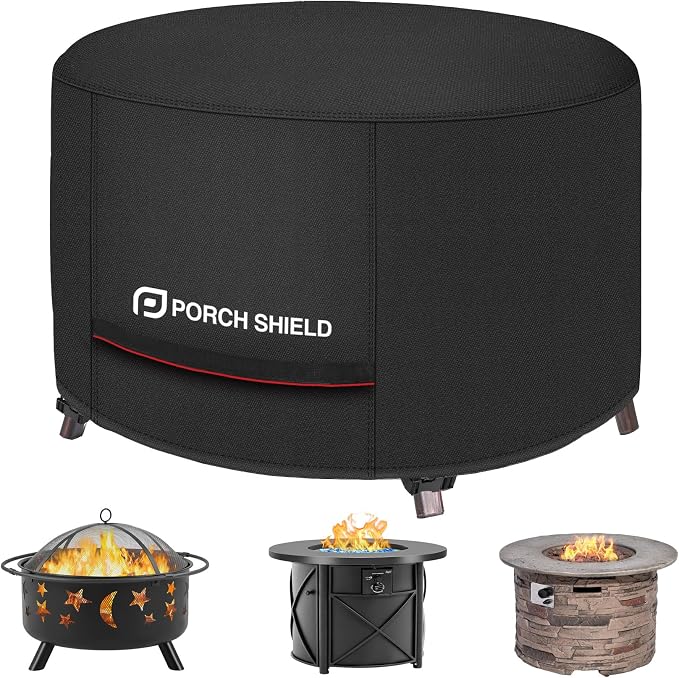 Porch Shield Round Patio Fire Pit Cover Fade Resistant Waterproof Outdoor by PorchShield